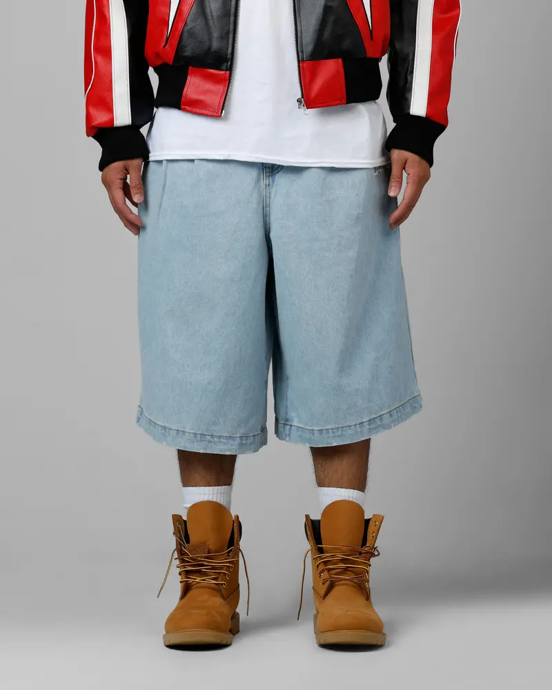 Loiter 3 Quarter Shorts Light Wash 1
