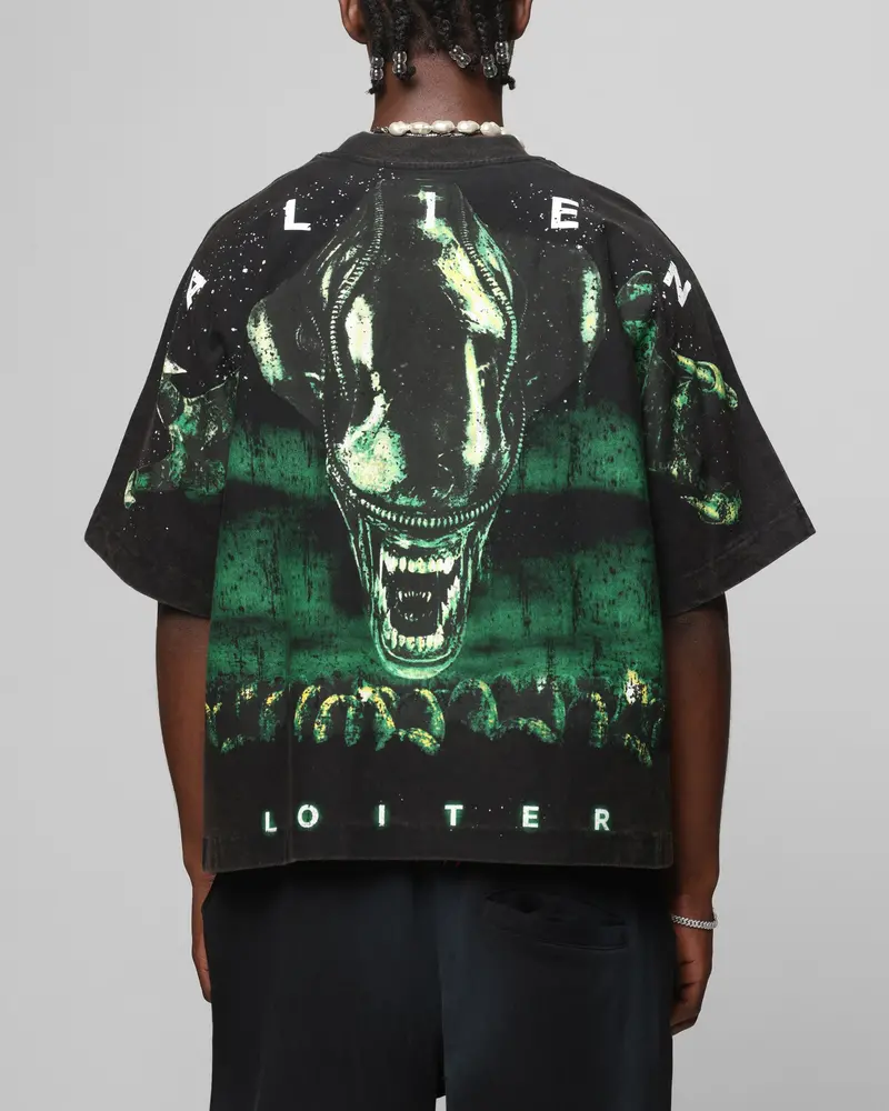 Loiter Alien Boxy T-Shirt Washed Black 1