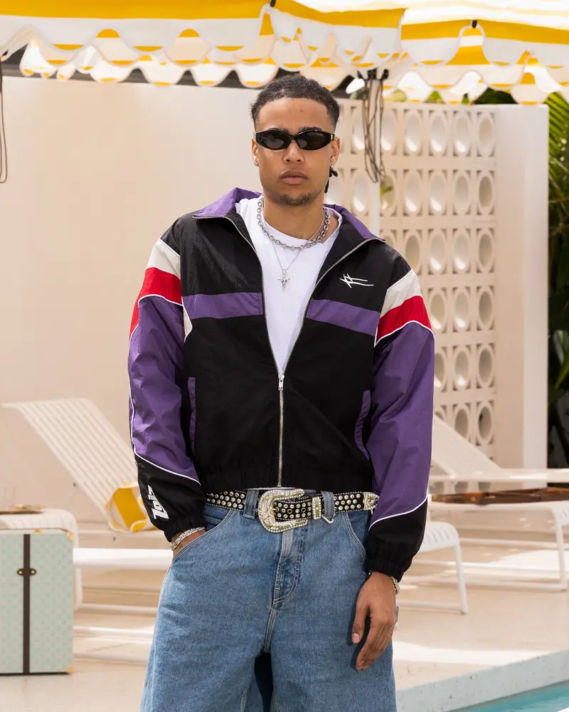 Loiter Axel Track Jacket Black/Purple 1