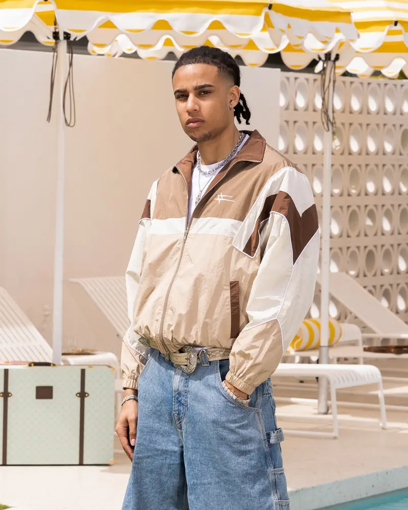 Loiter Axel Track Jacket Brown/Tan 1