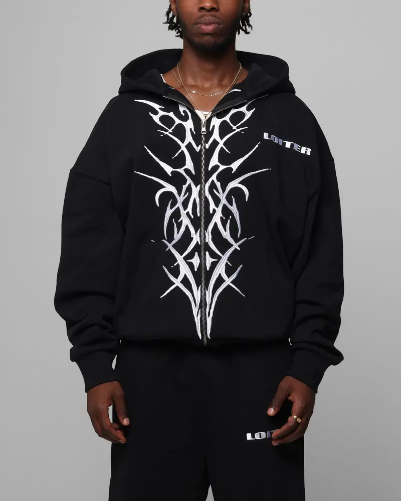 Loiter Blood Born Zip Hoodie Black 1
