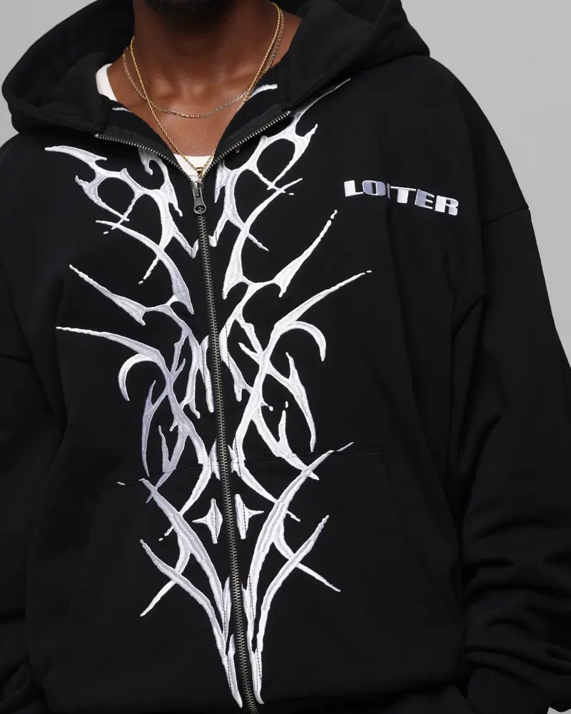 Loiter Blood Born Zip Hoodie Black 7