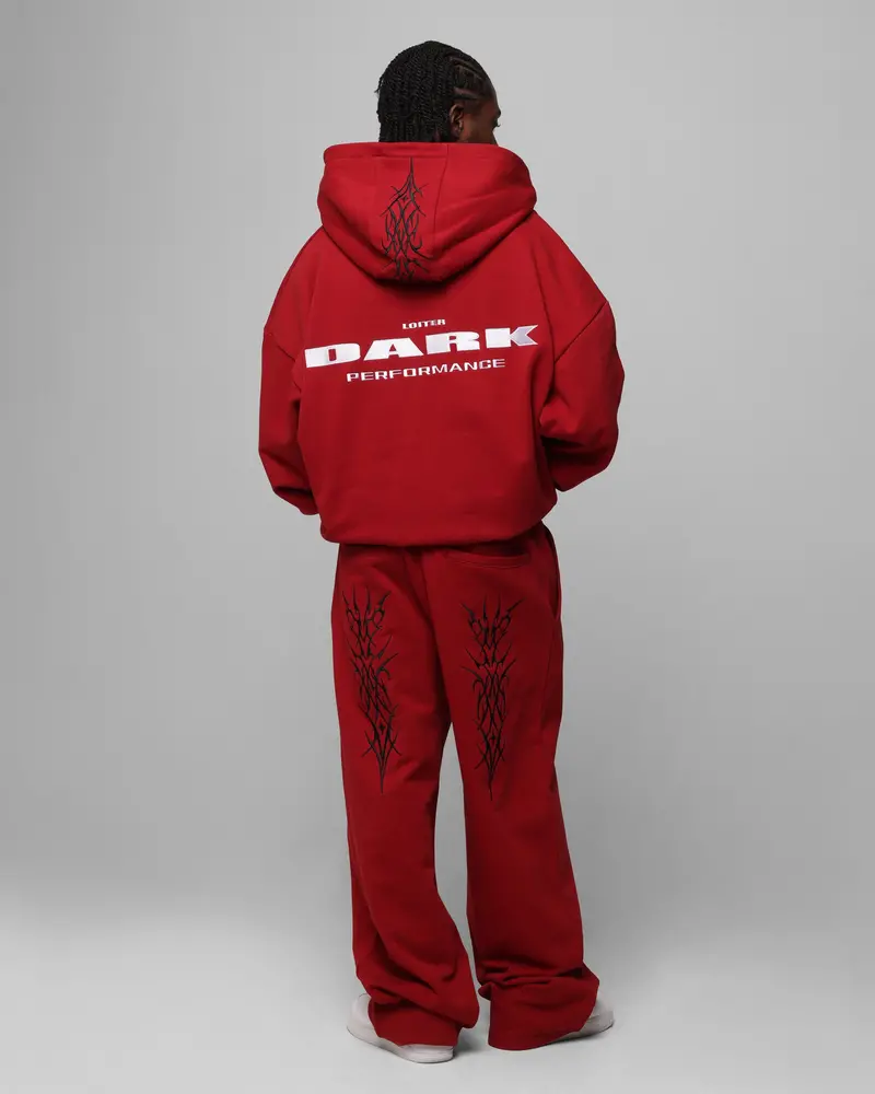 Loiter Blood Born Zip Hoodie Burgandy 4