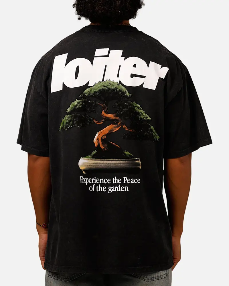 Loiter Bonsai T-Shirt Black Acidwash 1