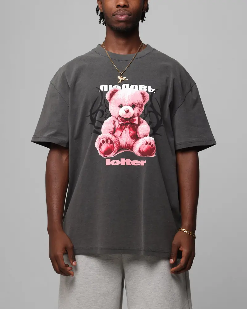 Loiter Care T-Shirt Black Wash 1