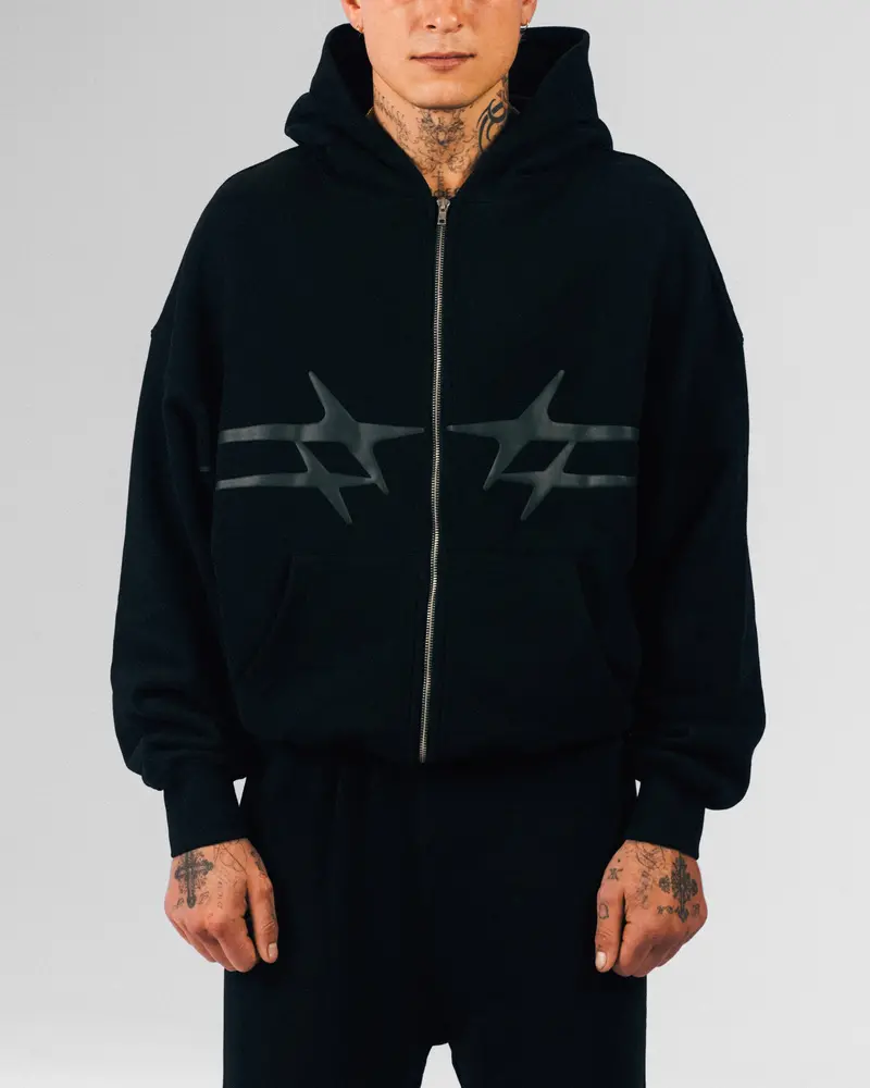 Loiter Celestial Full Zip Hoodie Black 1