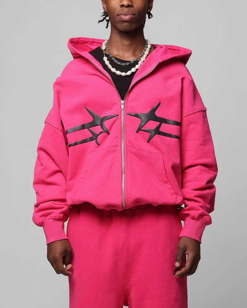 Loiter Celestial Full Zip Hoodie Pink 1