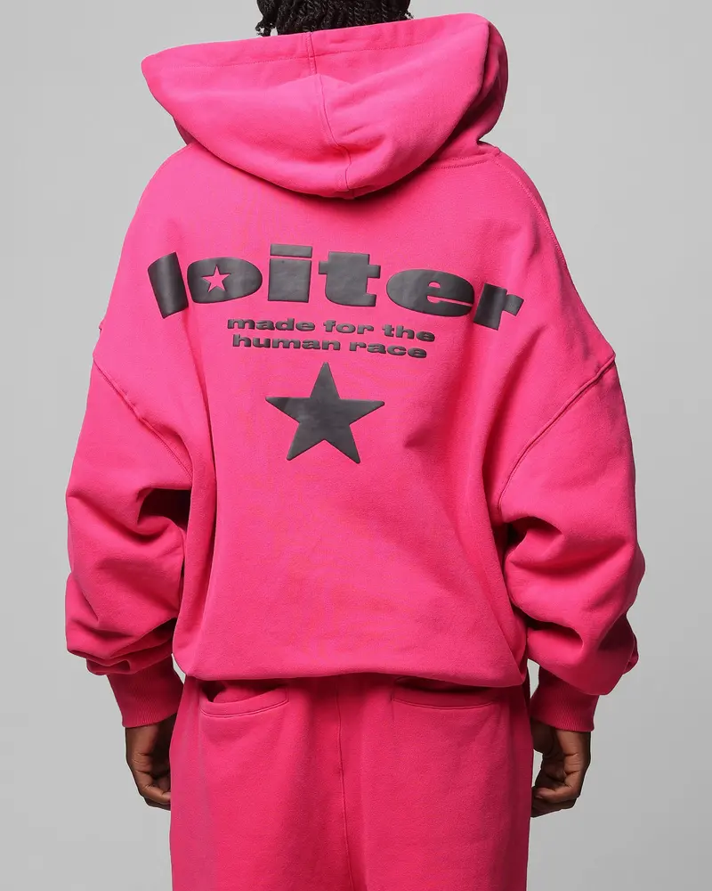 Loiter Celestial Full Zip Hoodie Pink 2
