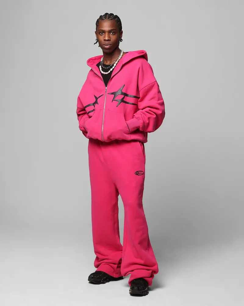 Loiter Celestial Full Zip Hoodie Pink 3