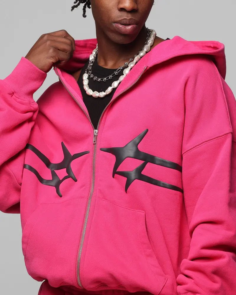 Loiter Celestial Full Zip Hoodie Pink 7