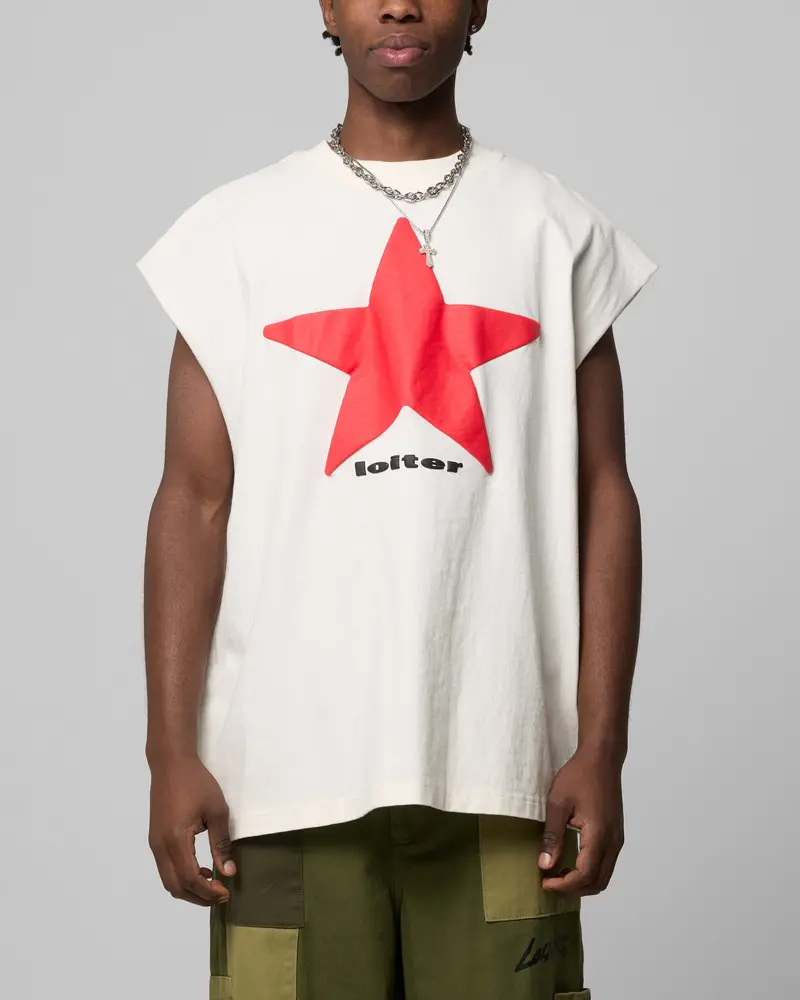 Loiter Celestial Muscle T-Shirt Off White 1
