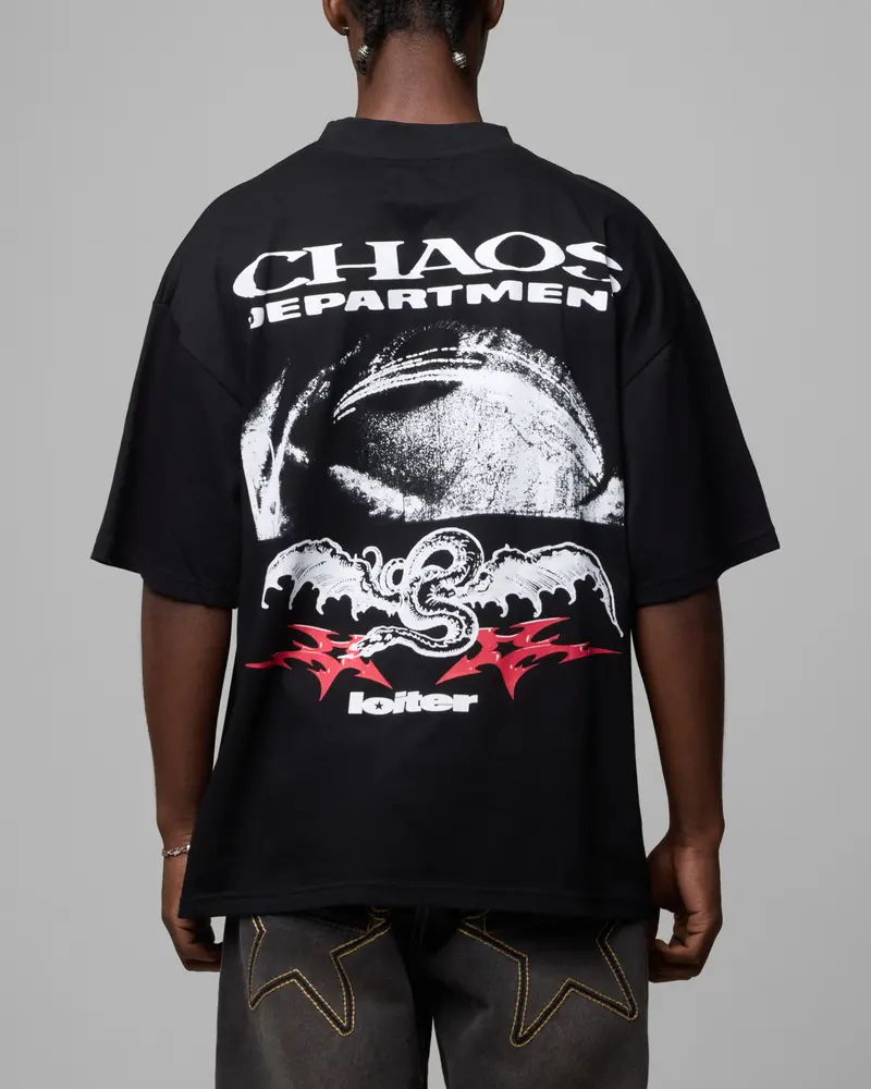 Loiter Chaos Department T-Shirt Black 1