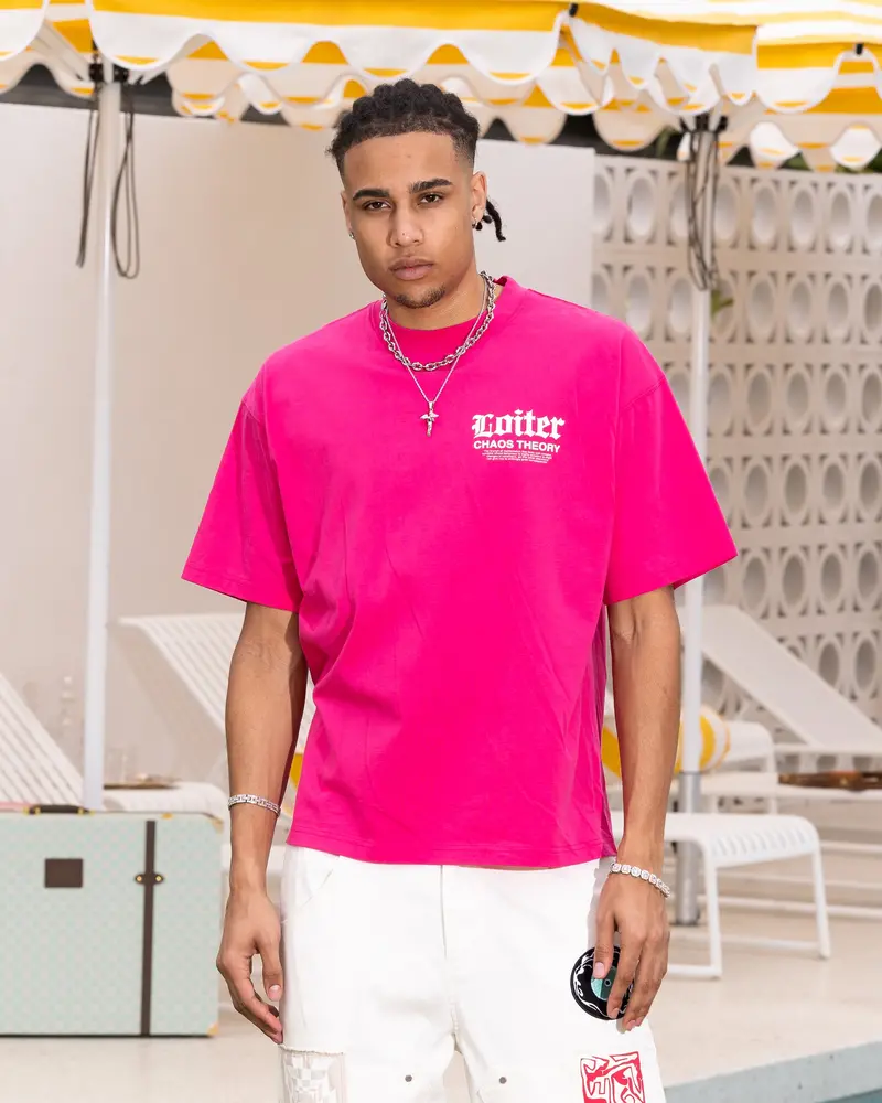 Loiter Chaos Theory T-Shirt Hot Pink 1
