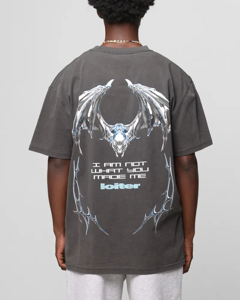 Loiter Chrome Deceiver T-Shirt Black Wash 1