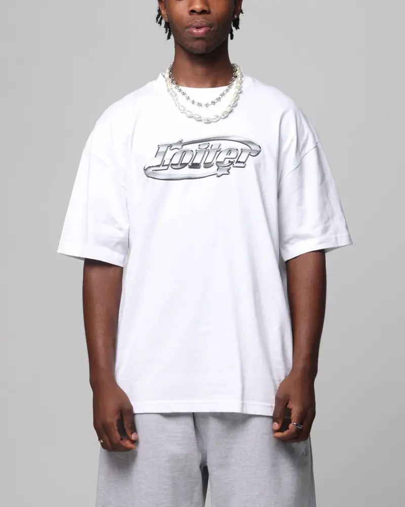 Loiter Chrome Logo T-Shirt White 1