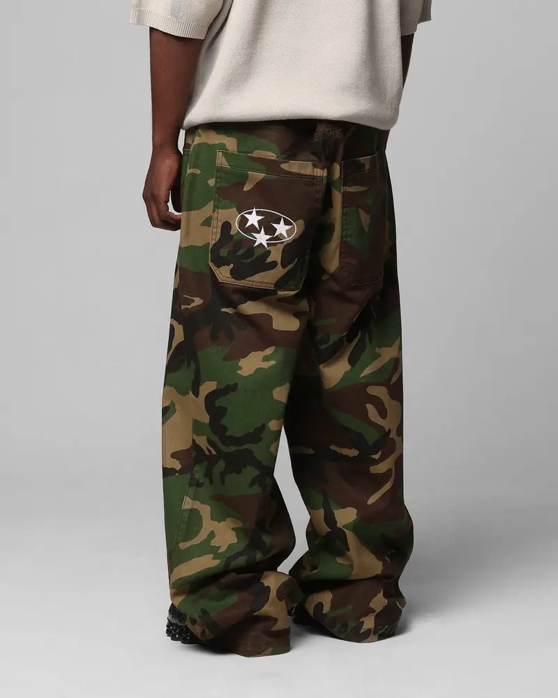Loiter Collateral Baggy Jeans Woodland Camo 1