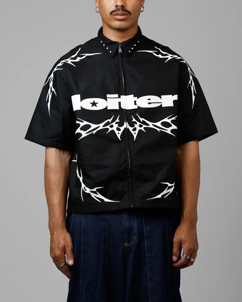 Loiter Cyber Zip V2 T-Shirt Black 1