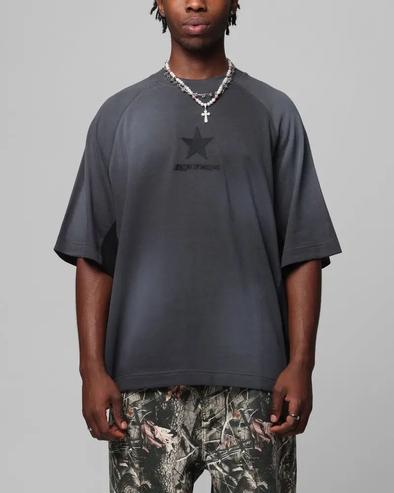 Loiter Daytona Panel T-Shirt Washed Black 1