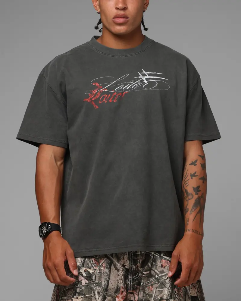 Loiter Devotion T-Shirt Black Wash 1