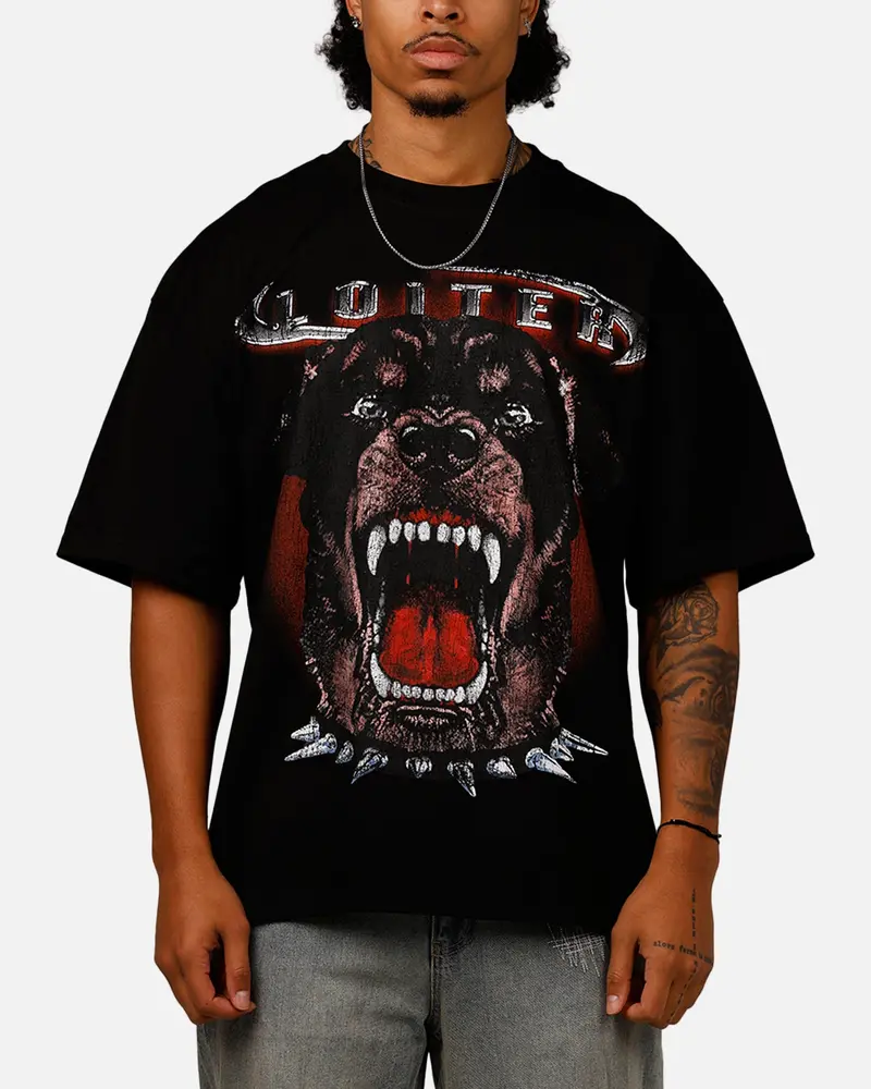 Loiter Dog House Vintage T-Shirt Black 1