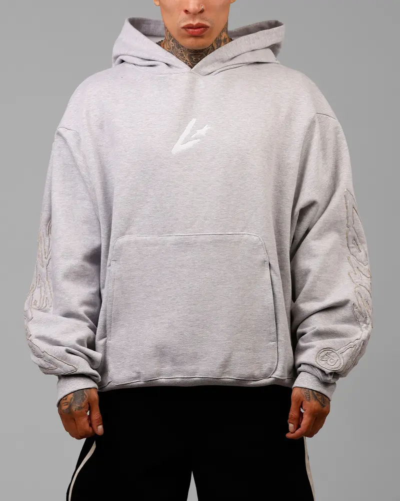 Loiter Dune Hoodie Grey Marle 1