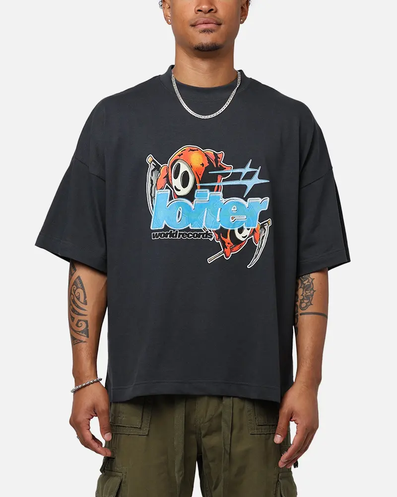 Loiter Elevate Box T-Shirt Charcoal 1