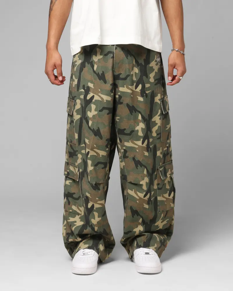 Loiter F-16 Balloon Cargo Pants Woodland Camo 1