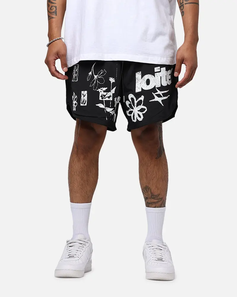 Loiter Flowerbed Walk Shorts Black 1