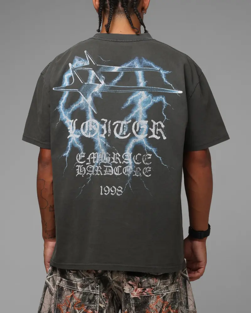 Loiter Frontier T-Shirt Black Wash 1