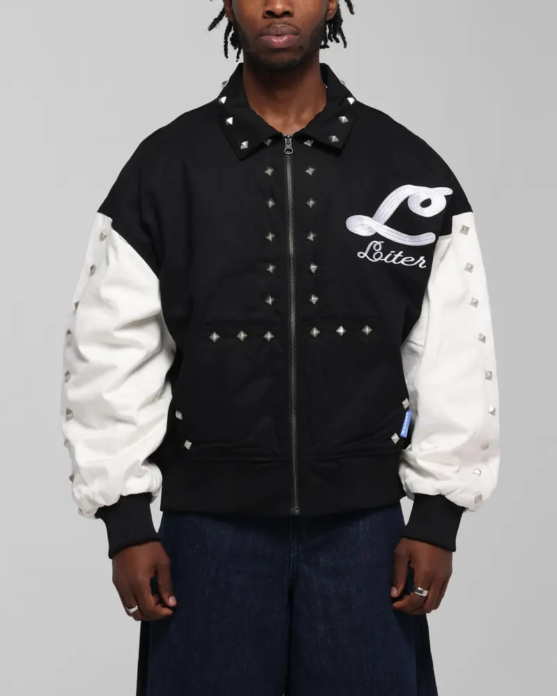 Loiter Frontier Varsity Jacket Black/Off White 1