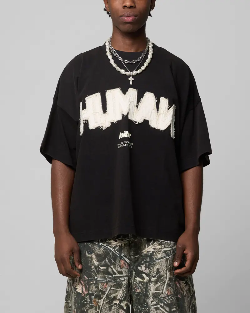 Loiter Human Box T-Shirt Vintage Black 1