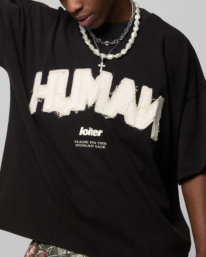 Loiter Human Box T-Shirt Vintage Black 7