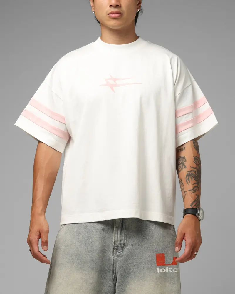 Loiter Hybrid Endzone T-Shirt Off White 1