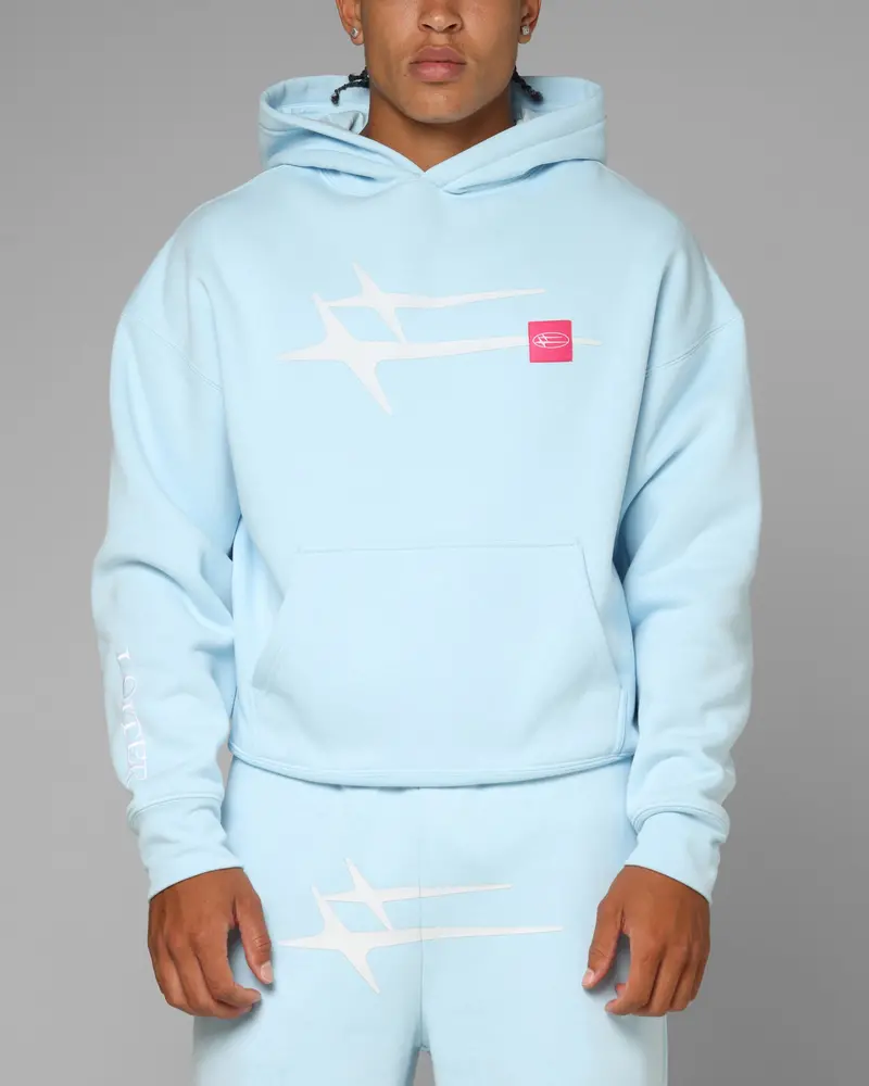 Loiter Hybrid Hoodie Light Blue 1