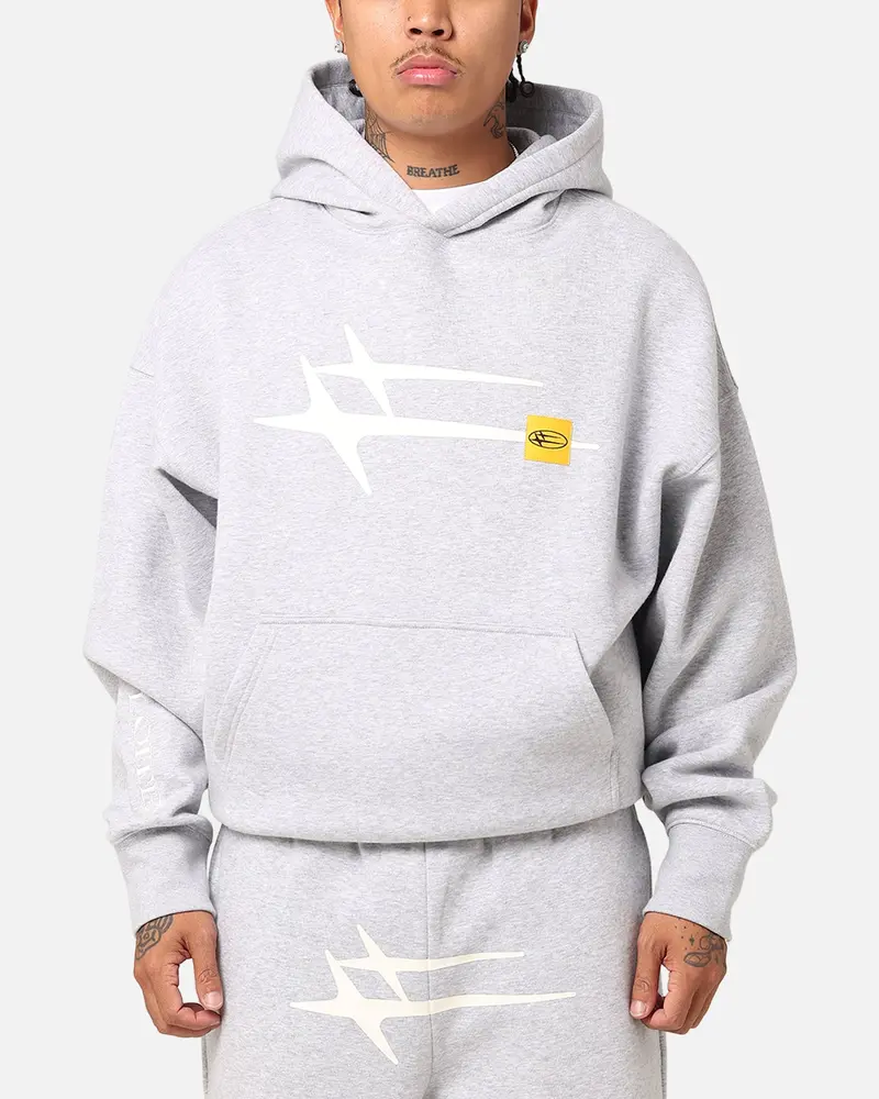 Loiter Hybrid Premium Hoodie Grey Marle 1