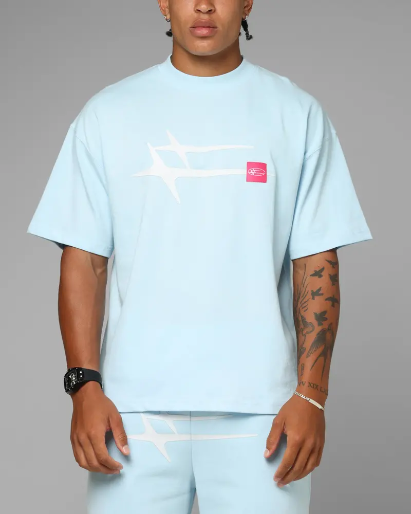 Loiter Hybrid Premium T-Shirt Light Blue 1