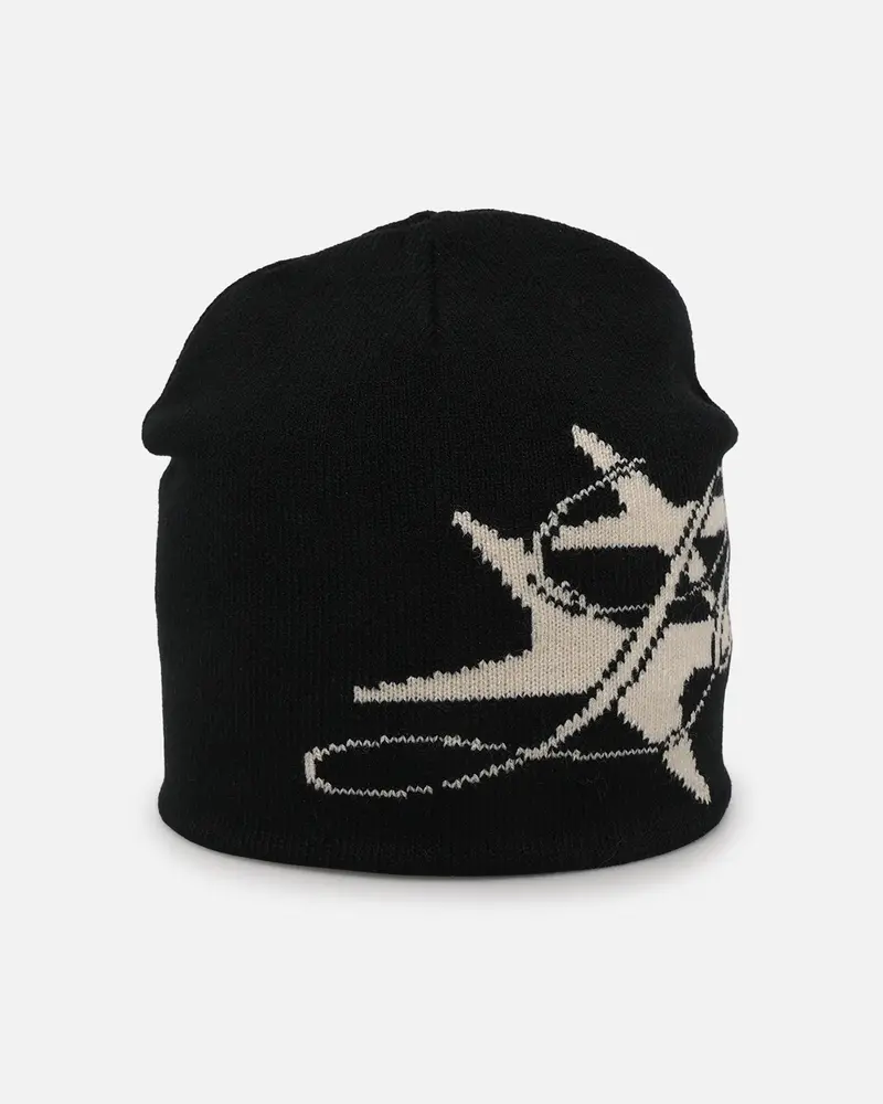 Loiter Hybrid Skull Knit Beanie Black 1