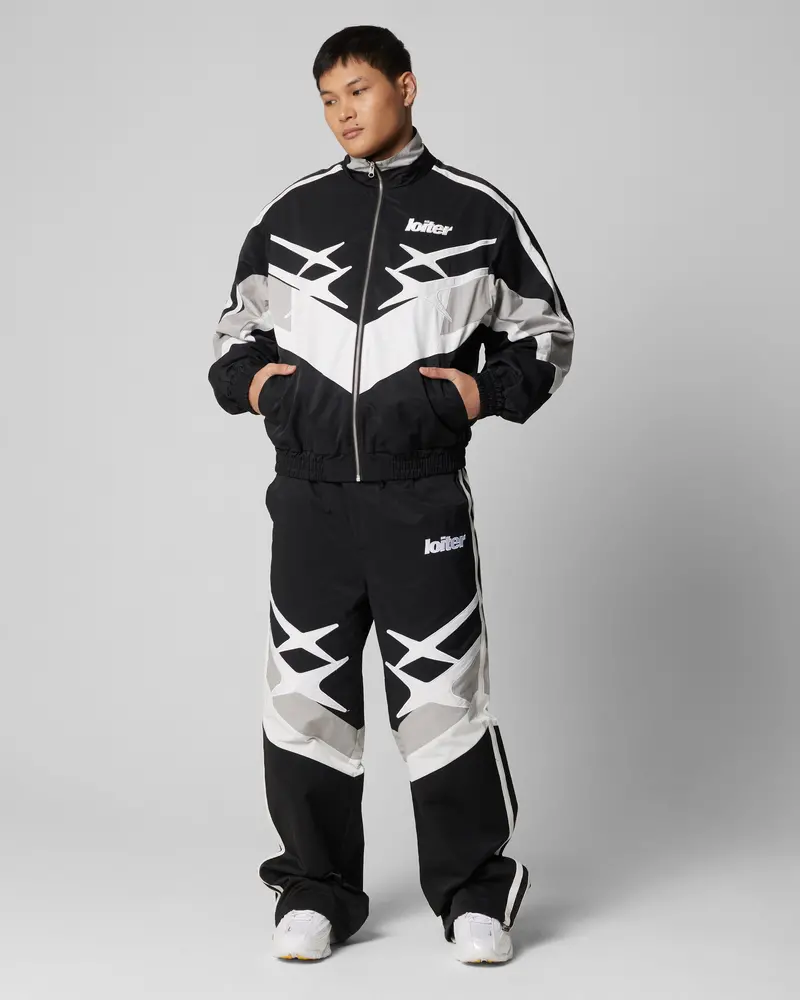 Loiter Hybrid Track Jacket Black/Grey 3