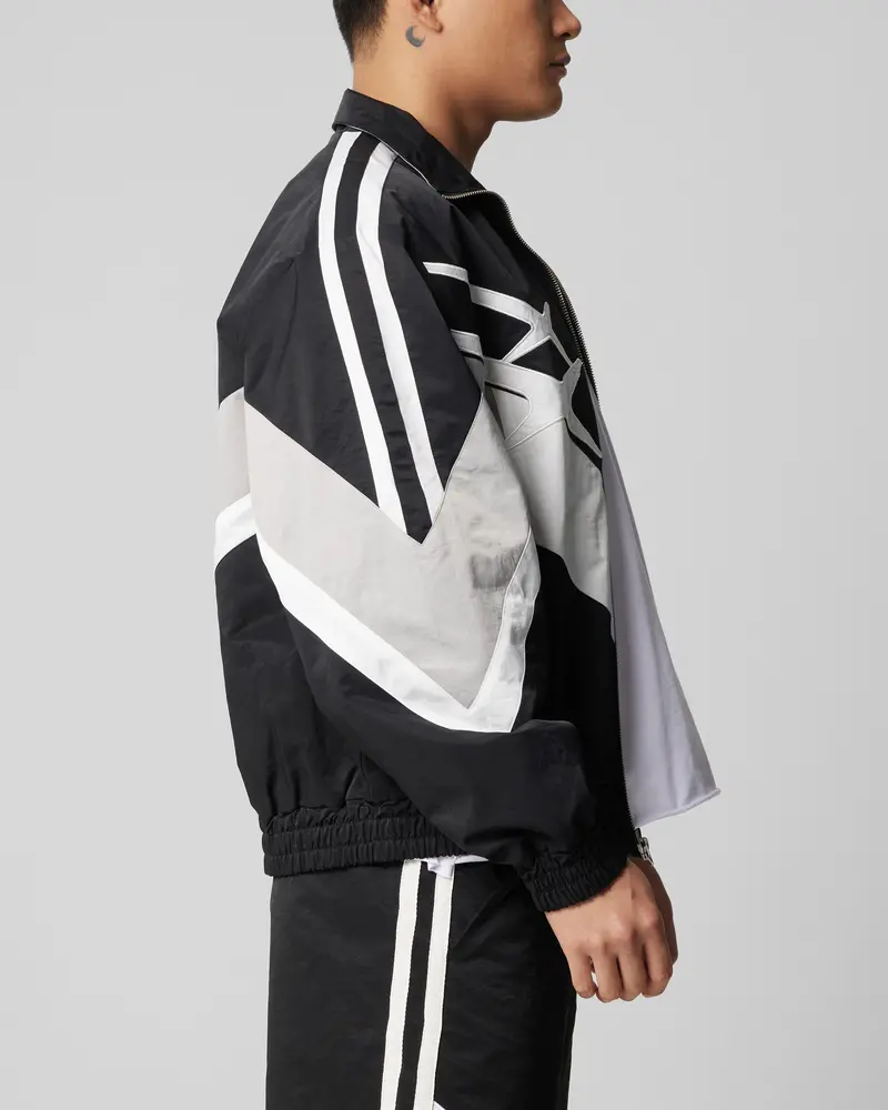 Loiter Hybrid Track Jacket Black/Grey 5