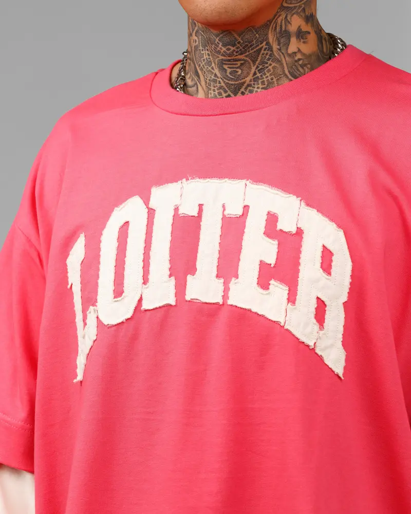 Loiter Impact Long Sleeve T-Shirt Washed Pink/White 6