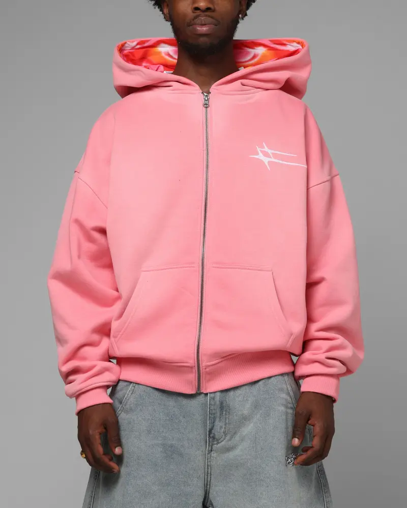 Loiter Inferno Zip Hoodie Pink 1