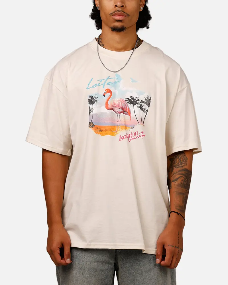 Loiter Isolation Vacation T-Shirt Off White 1