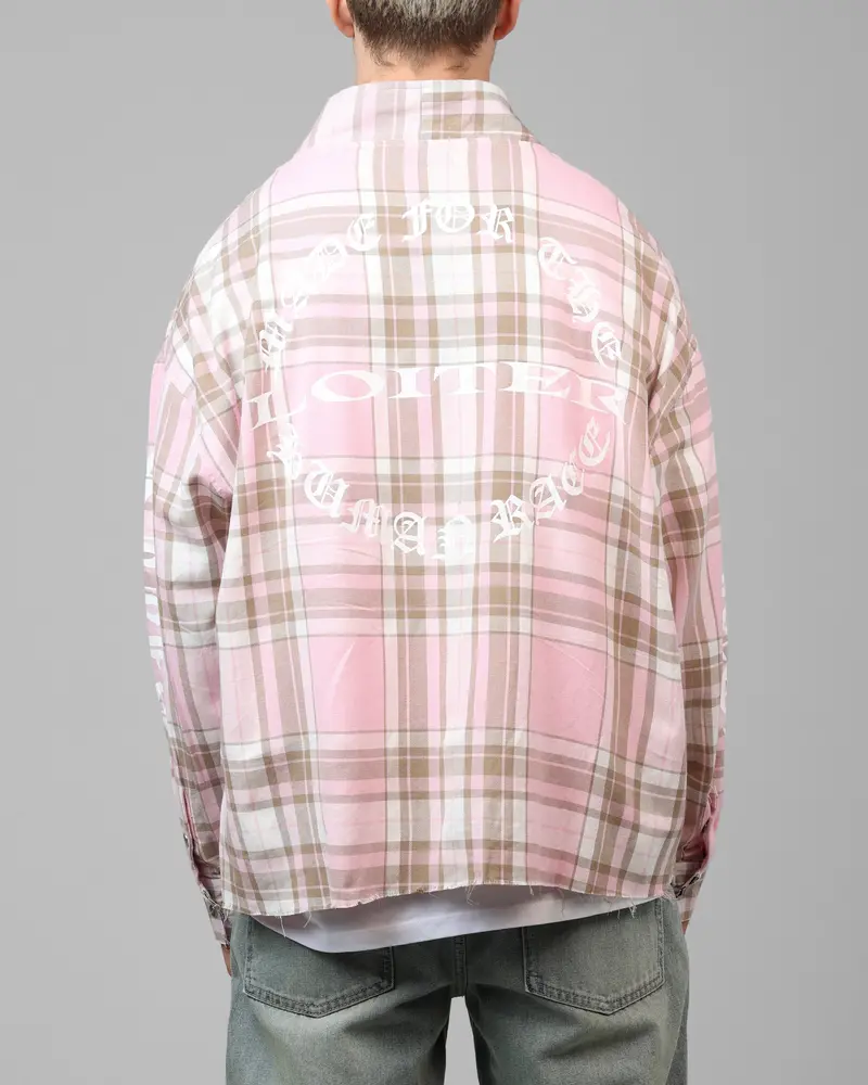 Loiter Kimono Flannel Pink/Brown 1