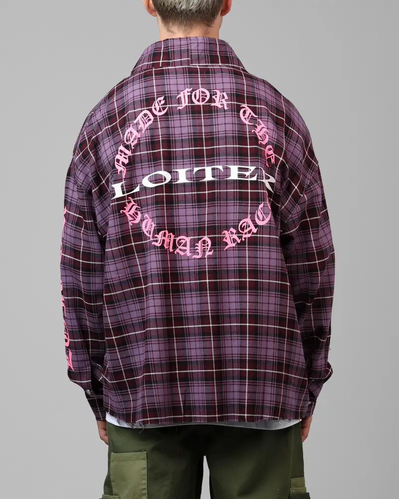 Loiter Kimono Flannel Purple 1