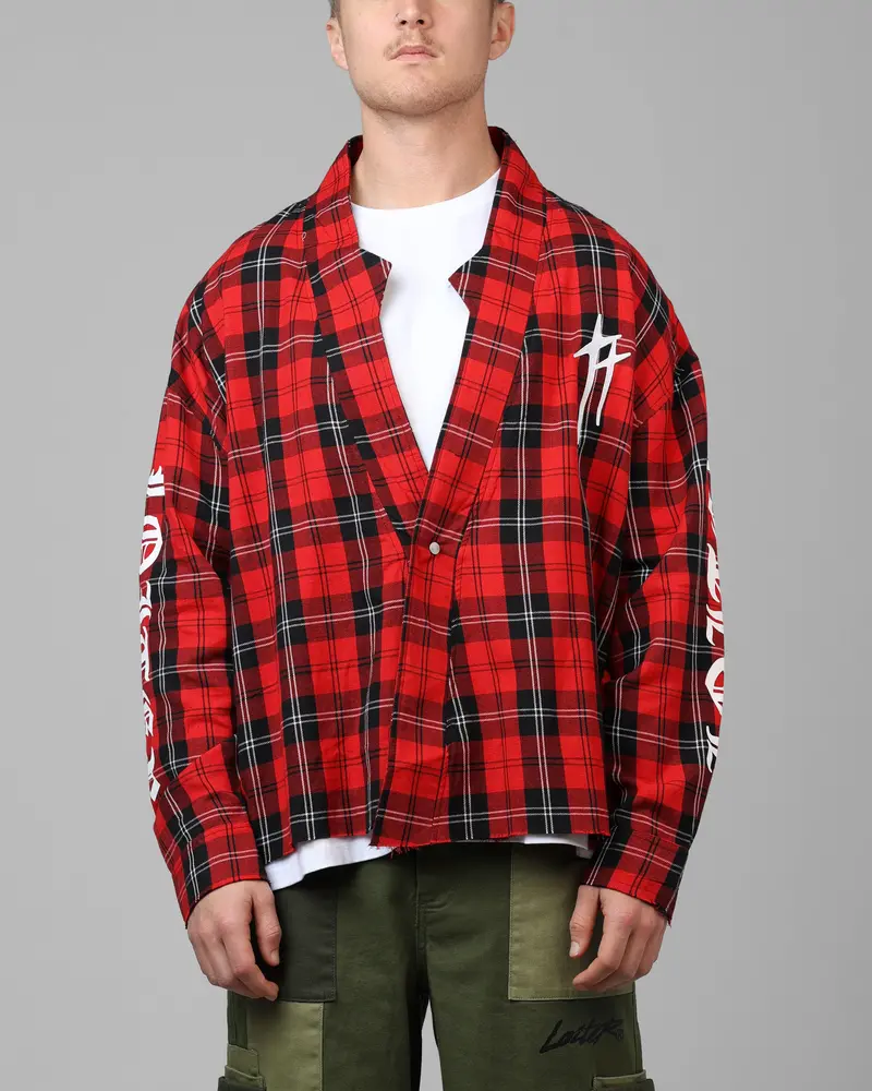 Loiter Kimono Flannel Red 2