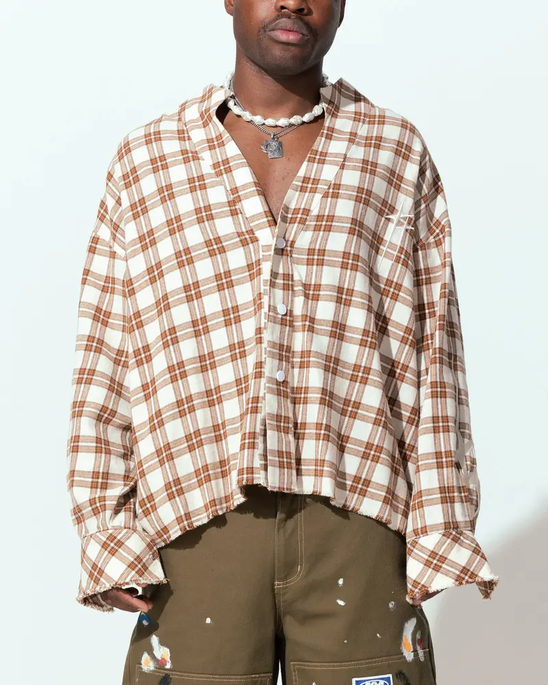 Loiter Kimono Flannel Tan 1