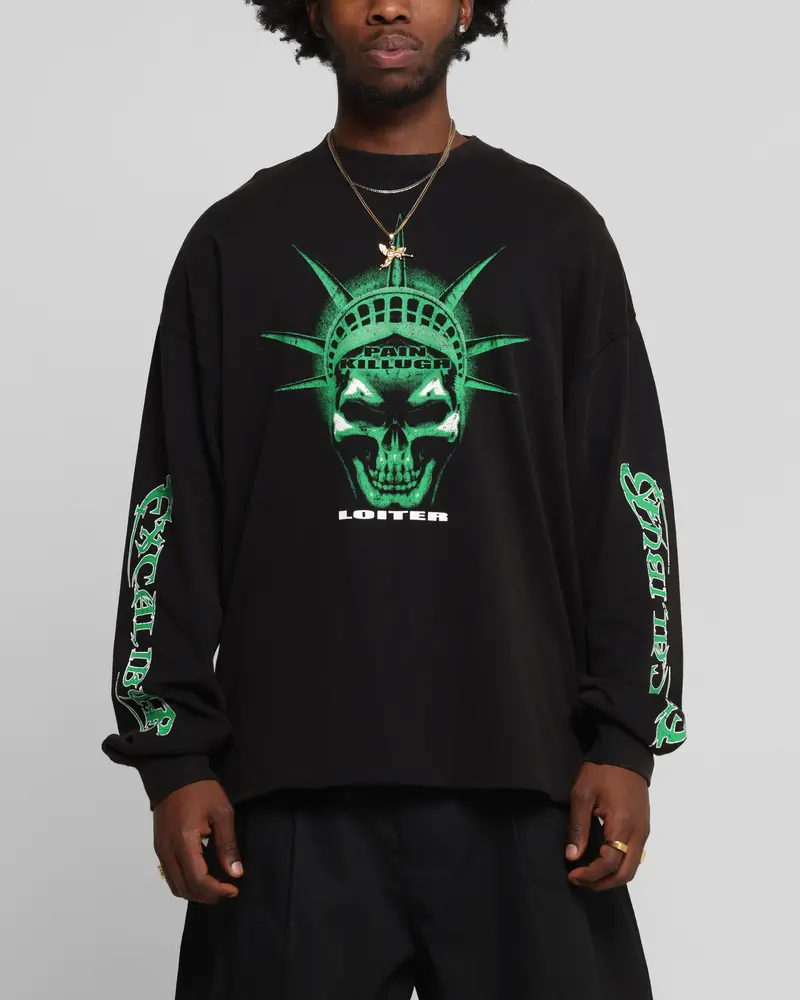 Loiter Liberty Long Sleeve T-Shirt Vintage Black 1