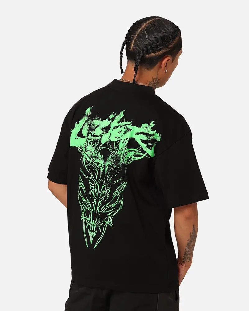Loiter Lotus Oversized T-Shirt Black 1