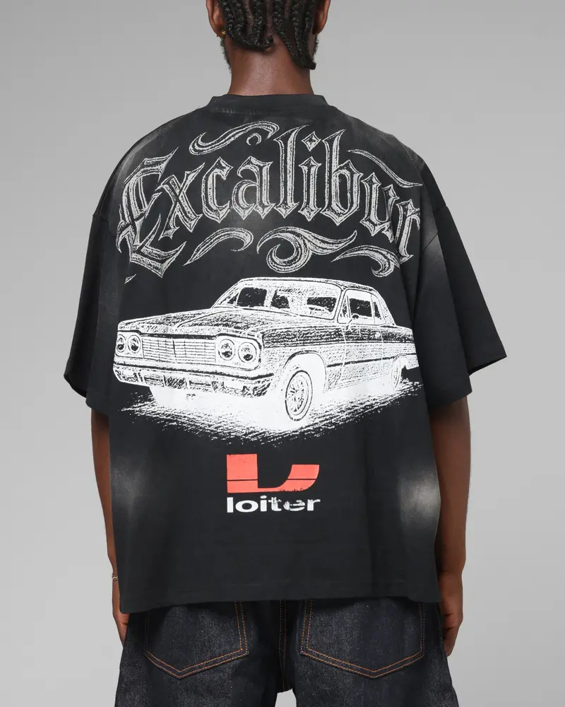 Loiter Lowrider Vintage T-Shirt Washed Black 1