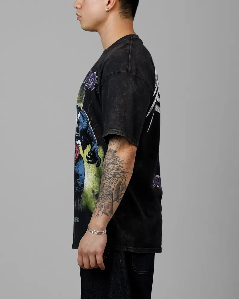 Loiter Marvel Venom Vintage T-Shirt Black Acidwash 6